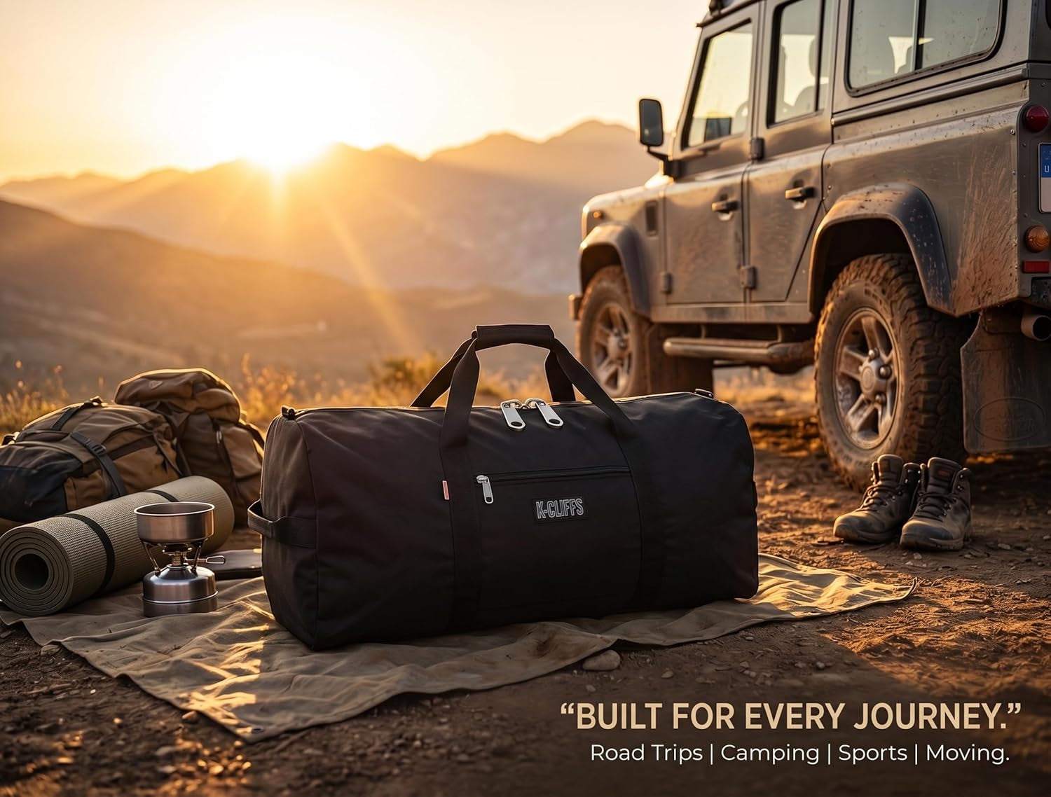 Heavy Duty Cargo Duffel Large Sport Gear Drum Set Equipment Hardware Travel Bag Rooftop Rack Bag